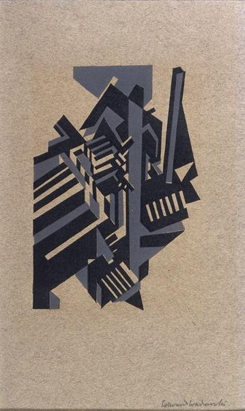 Bradford: Vista de uma cidade, c.1914 (corte de madeira) (ver também 155399) de Edward Alexander Wadsworth