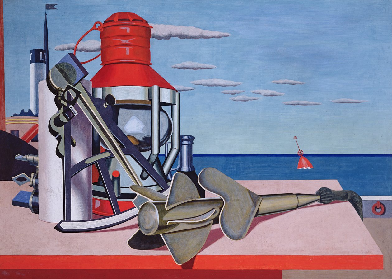 Faithful Servants (Marine) c.1928 (tempera a bordo) de Edward Alexander Wadsworth