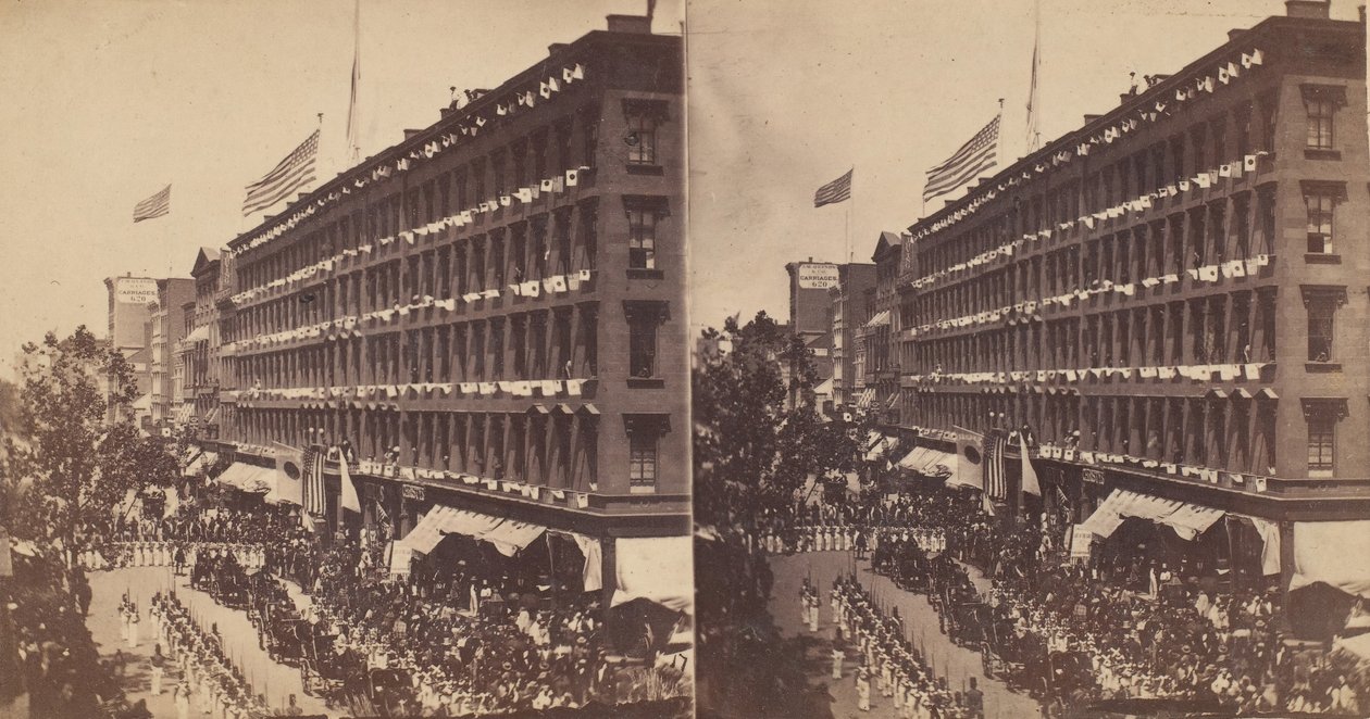 A Embaixada Deixa o Metropolitano para a Prefeitura, 1860. de Edward Anthony