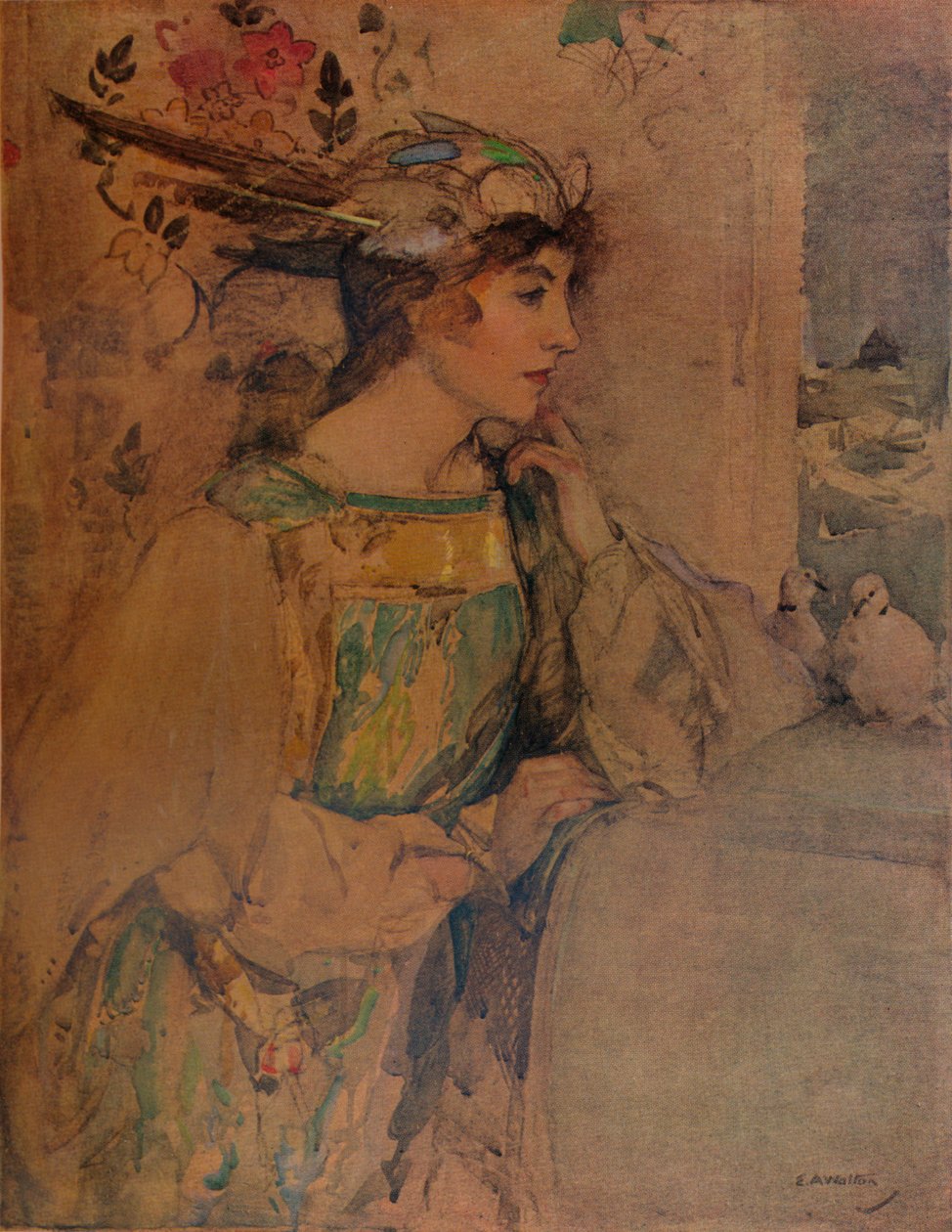 Ansioso, c1900. de Edward Arthur Walton
