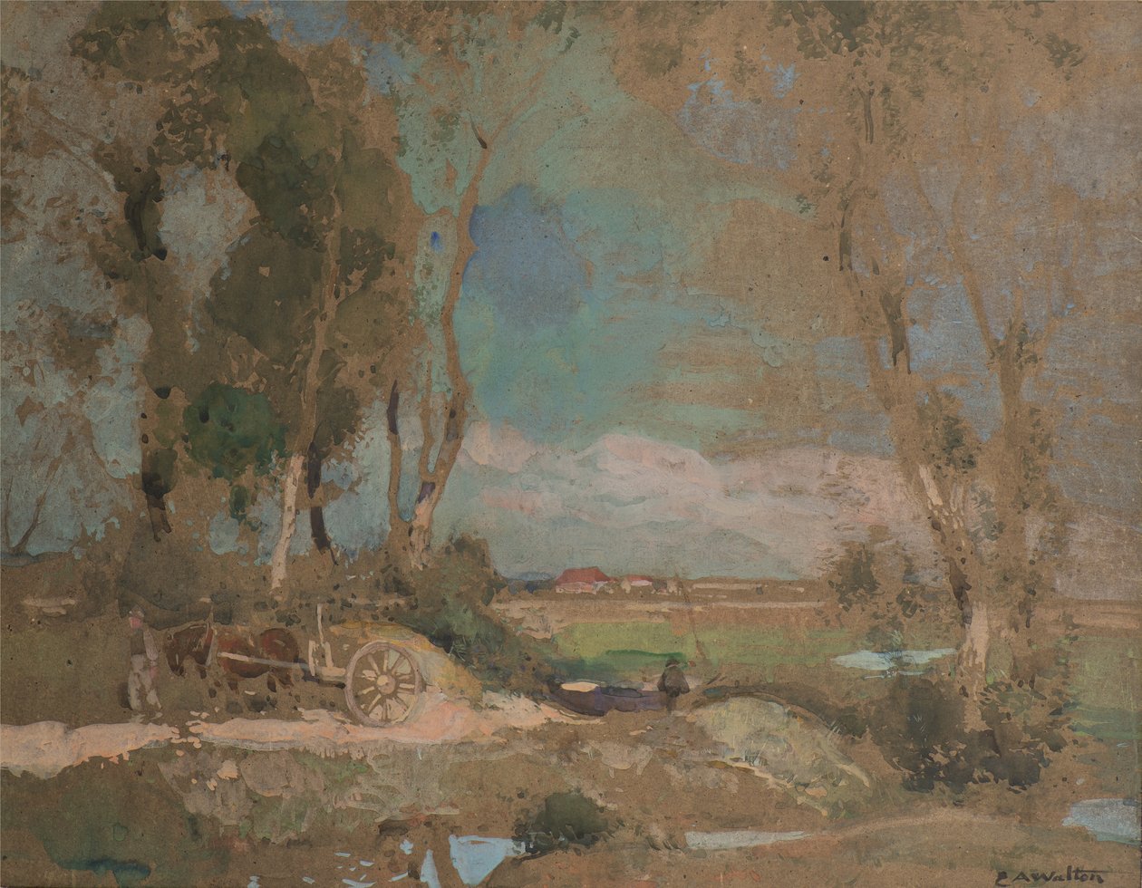 Portões de Fens, Suffolk de Edward Arthur Walton