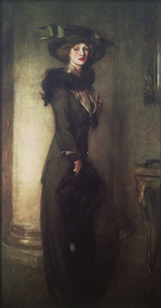 O chapéu do castor, c.1912 de Edward Arthur Walton