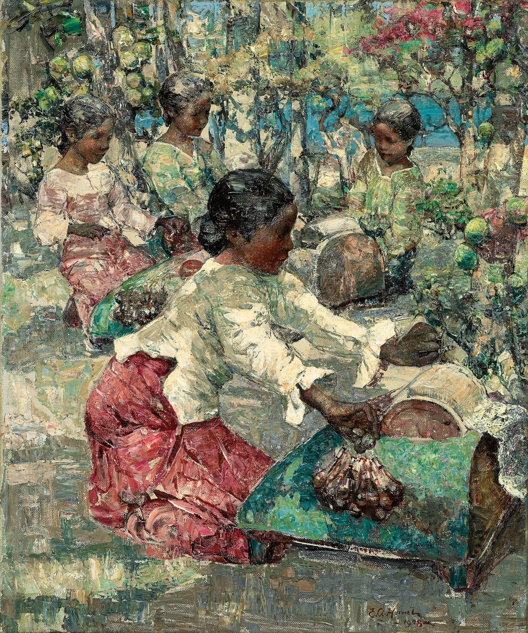 Criadores de rendas birmaneses de Edward Atkinson Hornel
