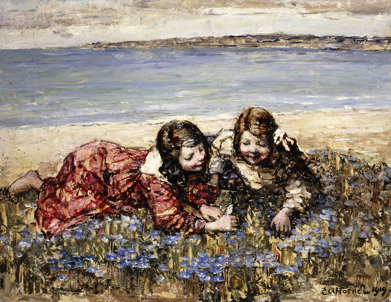 Recolhendo Flores à beira-mar de Edward Atkinson Hornel