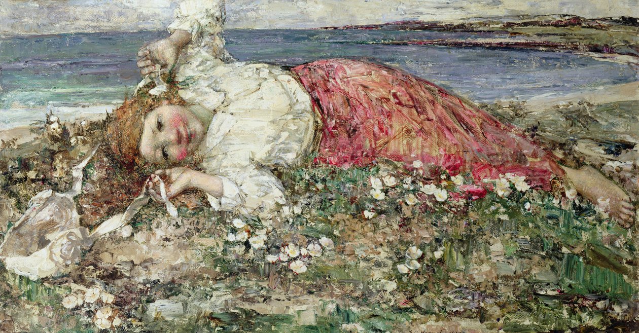 Feliz Verão (óleo sobre tela) de Edward Atkinson Hornel
