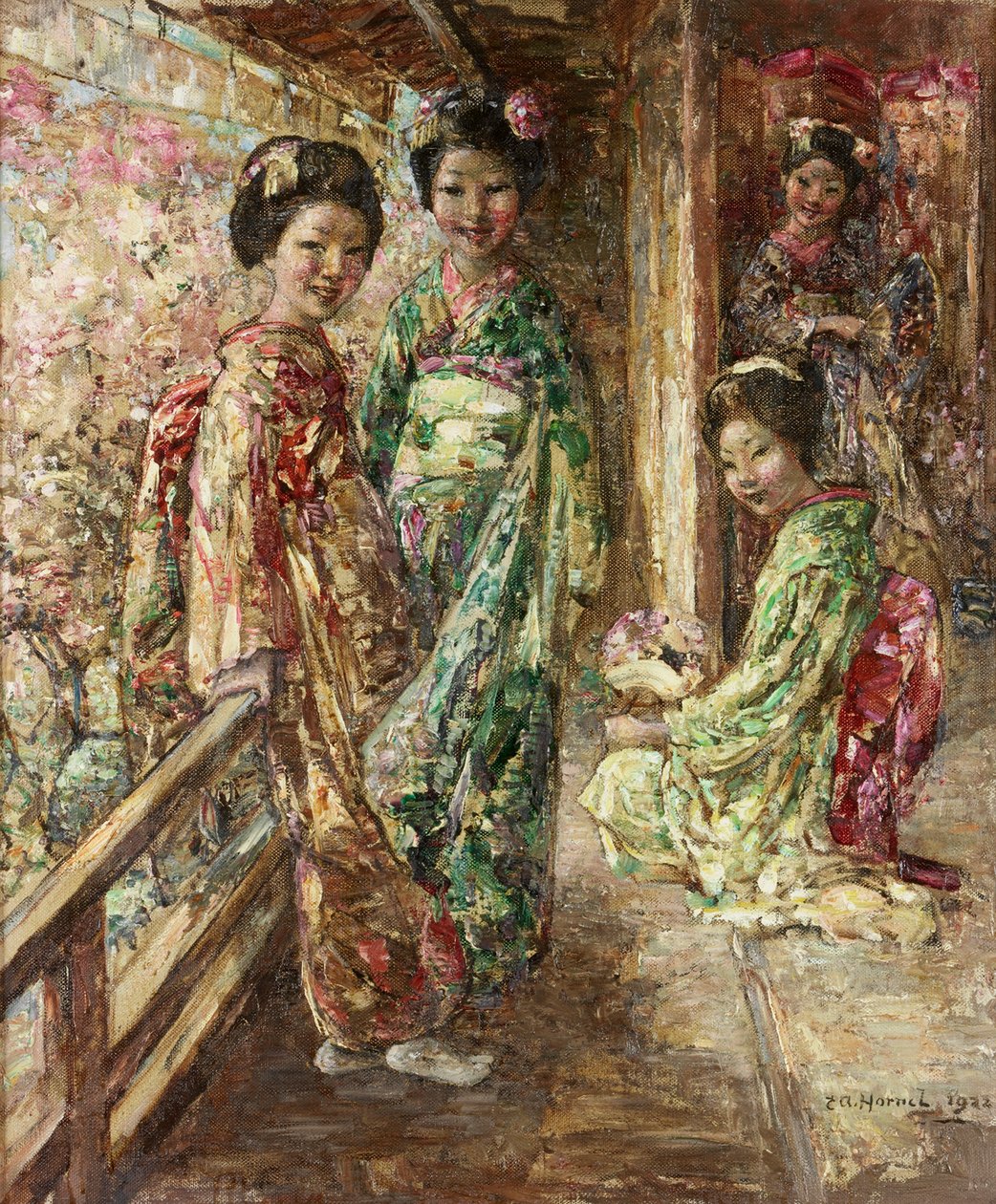 Em um Jardim Japonês de Edward Atkinson Hornel