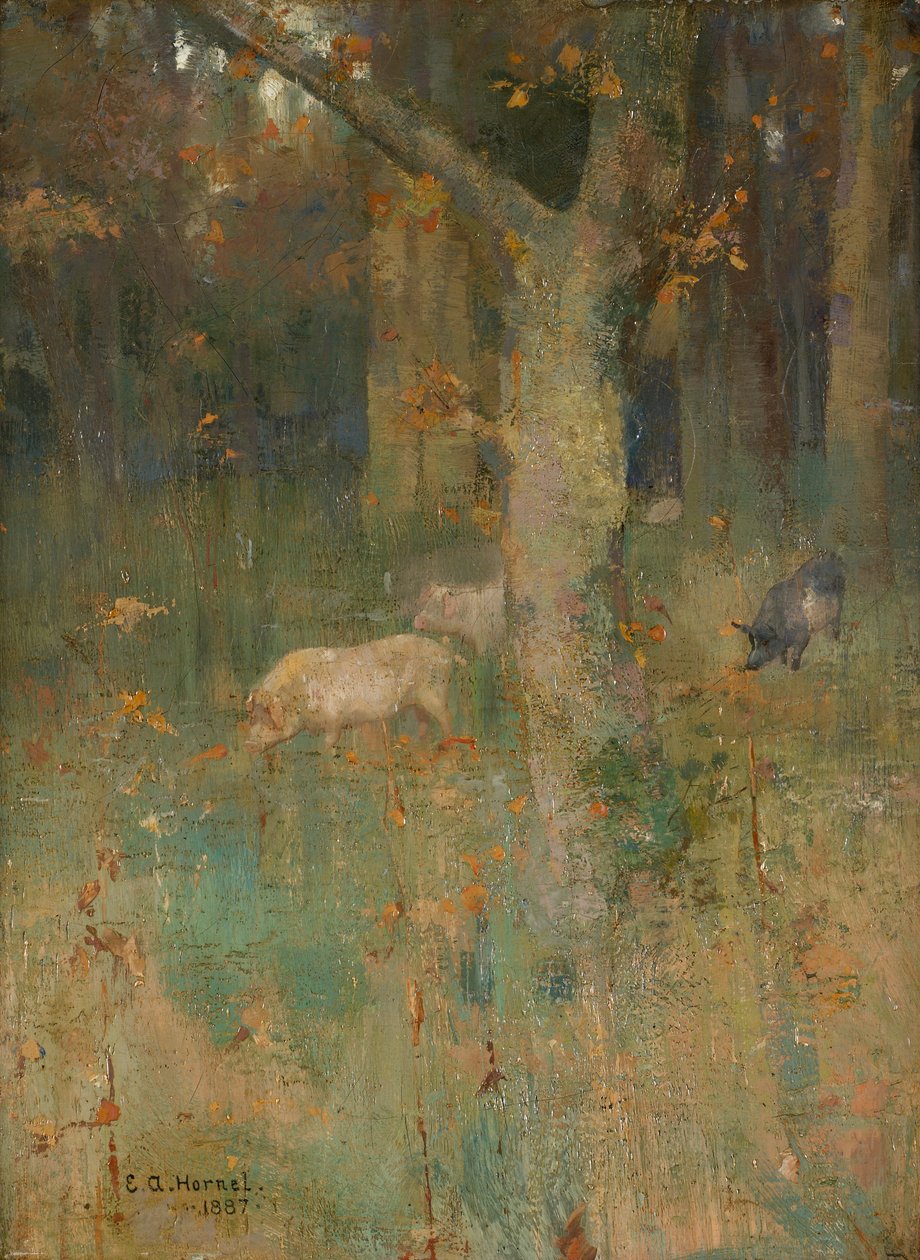 Os Porcos na Floresta de Edward Atkinson Hornel