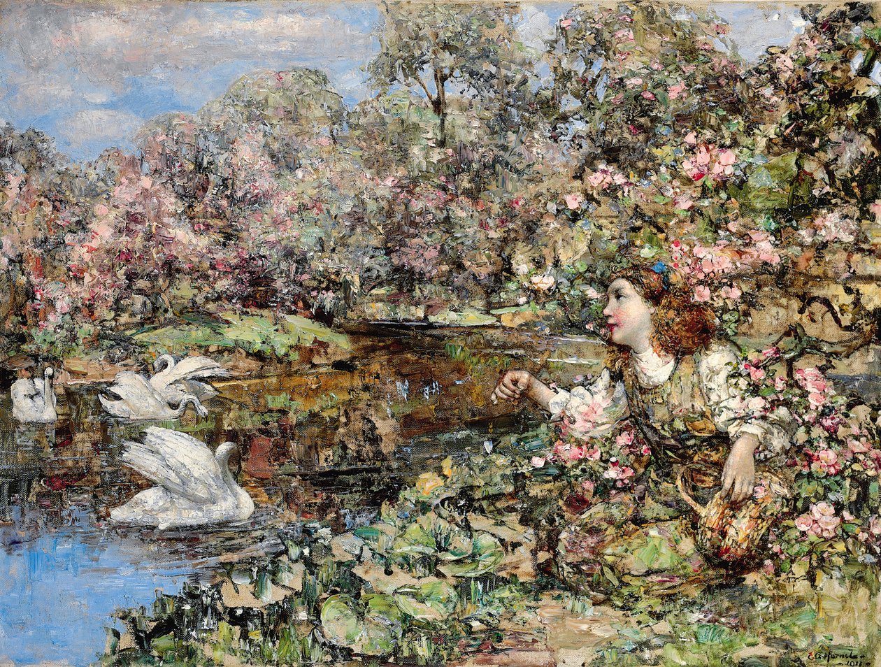 Lagoa dos Cisnes de Edward Atkinson Hornel