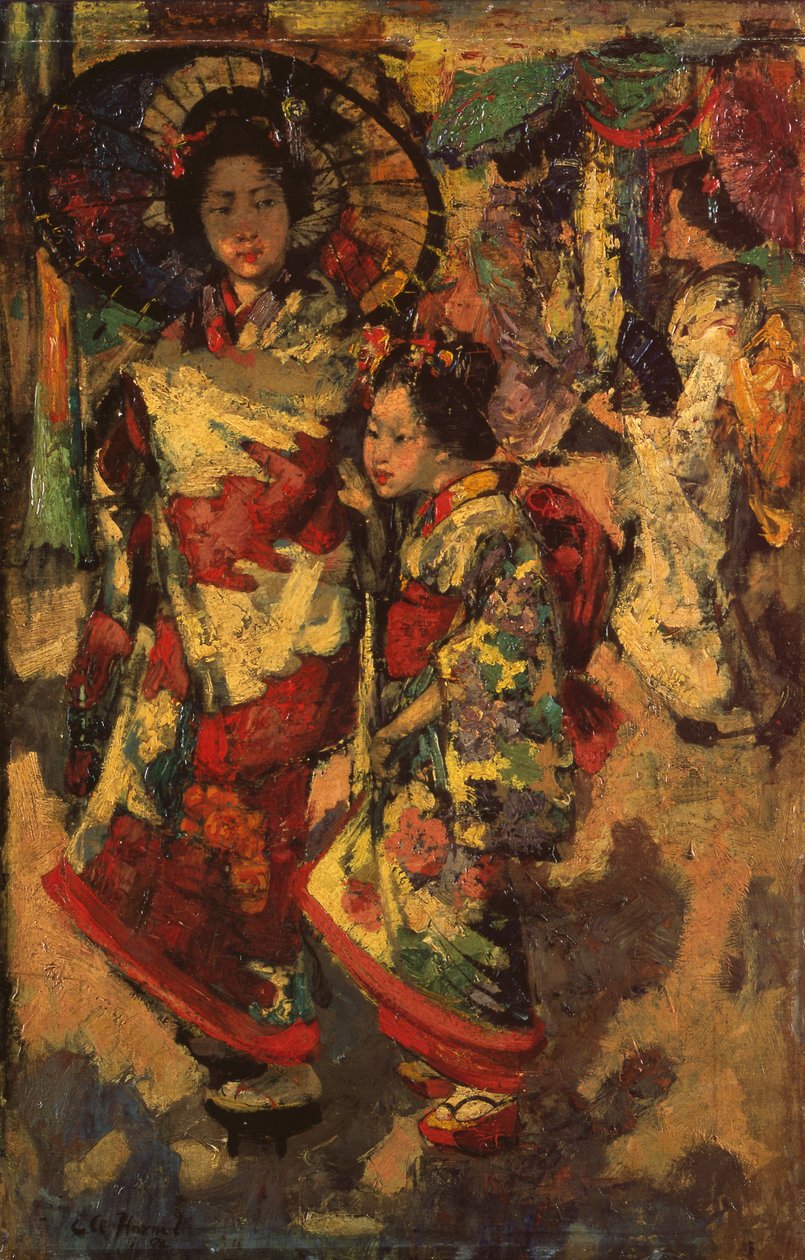 Duas Geisha Girls de Edward Atkinson Hornel