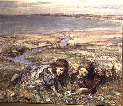 Duas garotas na praia de Edward Atkinson Hornel