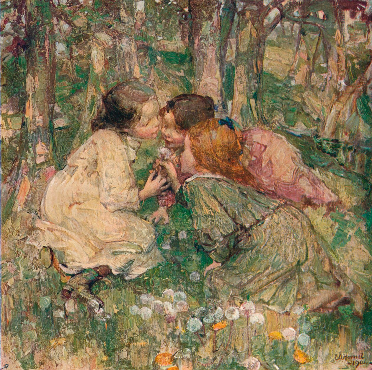 Whats OClock, c1904 de Edward Atkinson Hornel