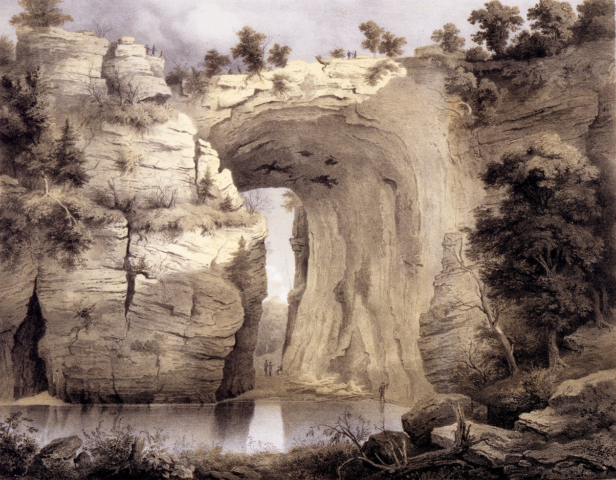 Ponte Natural, Condado de Rockbridge, de &39;Álbum de Virgínia&39;, 1858 de Edward Beyer