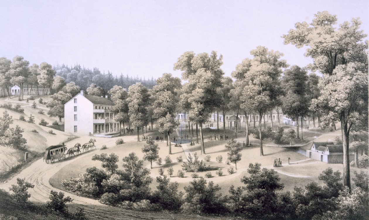 Stribling Springs, Spa Village, País Augusta, 1858 de Edward Beyer