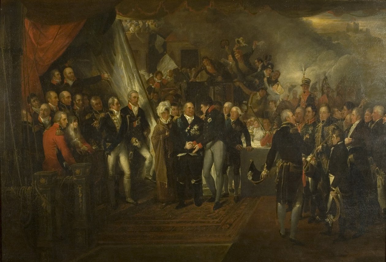 O Embarque de Luís XVIII em Dover de Edward Bird