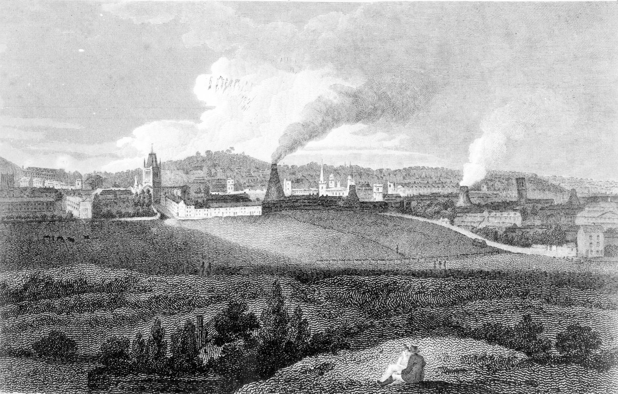 Vista de Bristol do monte da pilha, gravado por Heath, bar. por John Agg, 1809 de Edward Bird