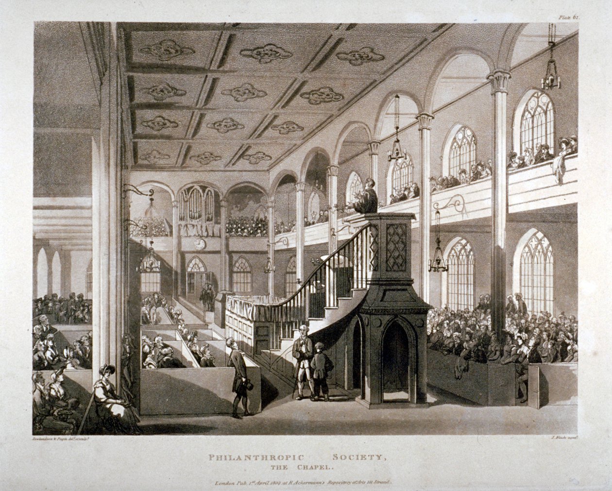 Capela da Instituição da Sociedade Filantrópica, London Road, Southwark, Londres, 1809 de Edward Blackburn