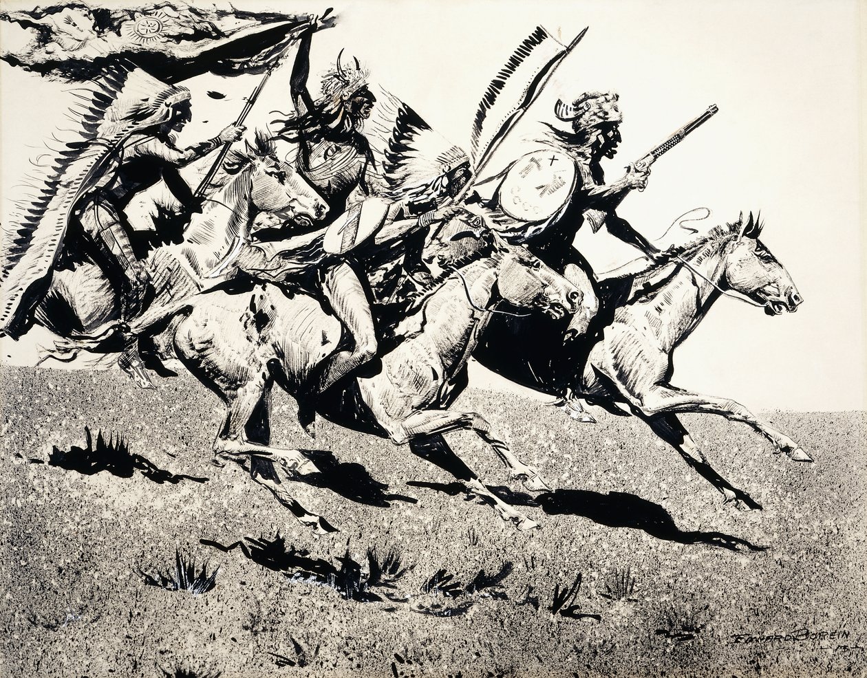 Grupo de guerra em movimento de Edward Borein