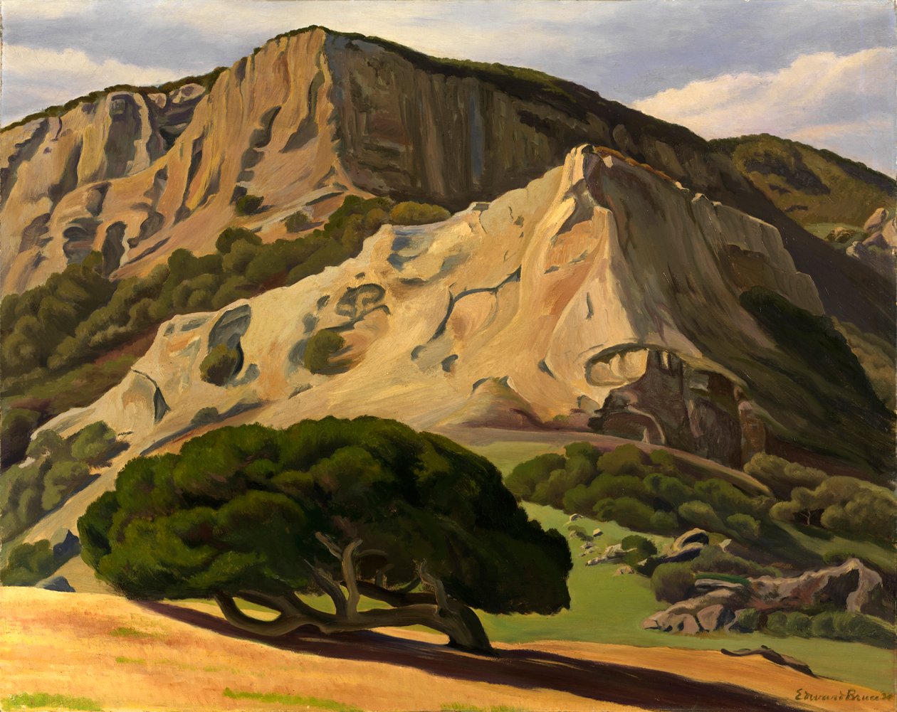 Oaks and Rocks - San Luis Obispo, 1930. de Edward Bruce