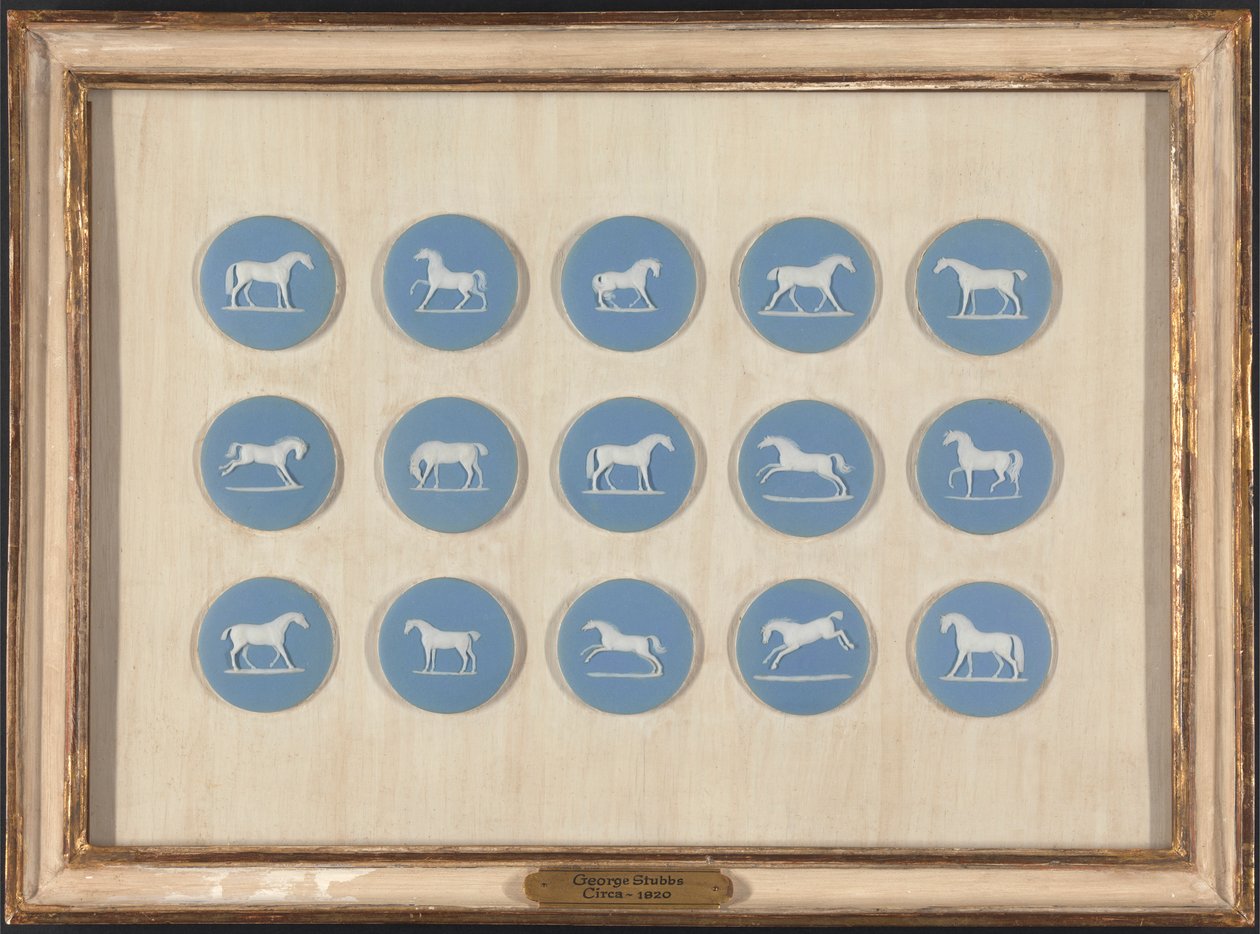 Estudos de Cavalos em Relevo, depois de George Stubbs de Edward Burch