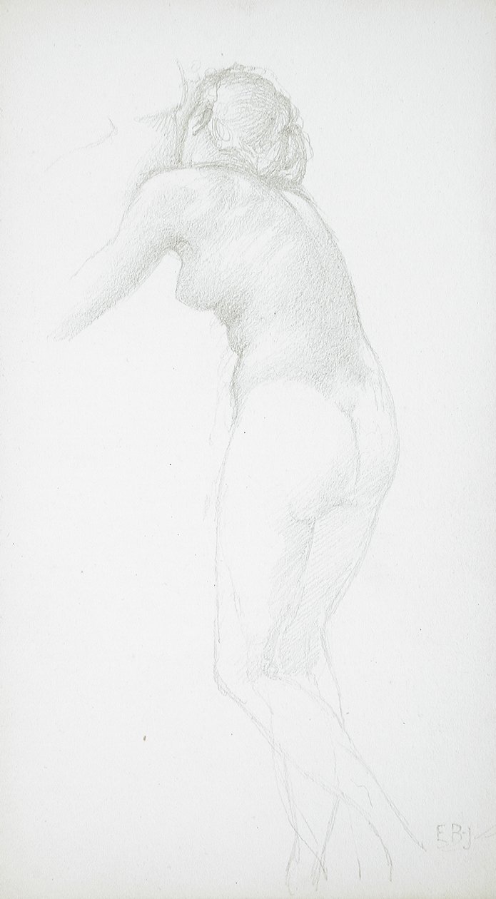 Nu feminino visto de costas de Edward Burne-Jones