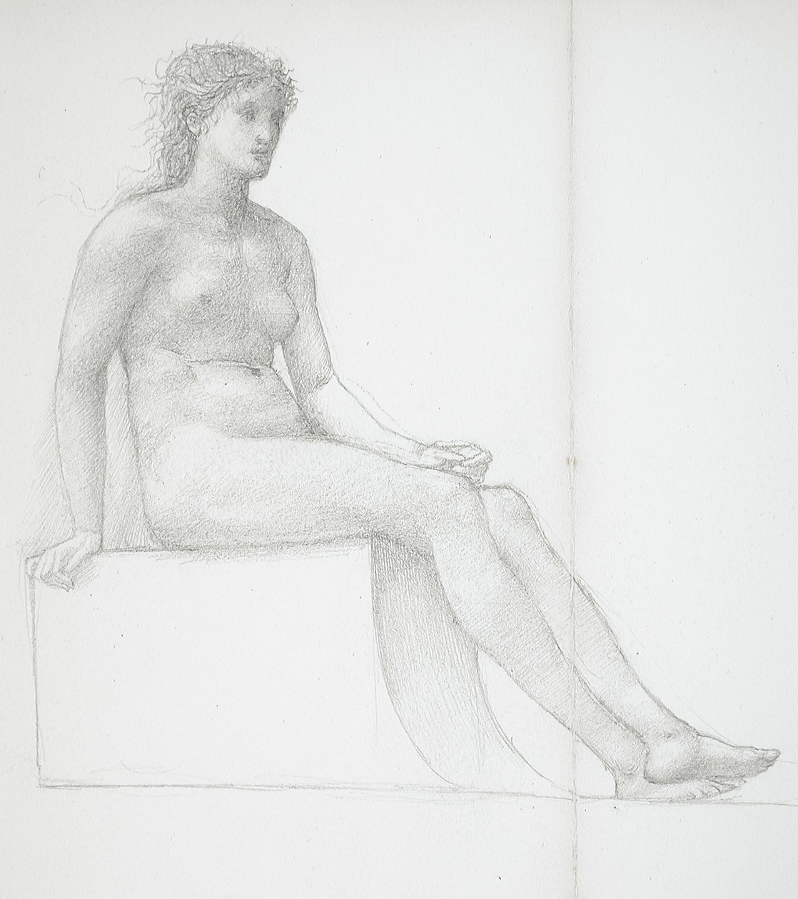 Pernas de uma mulher nua de Edward Burne-Jones