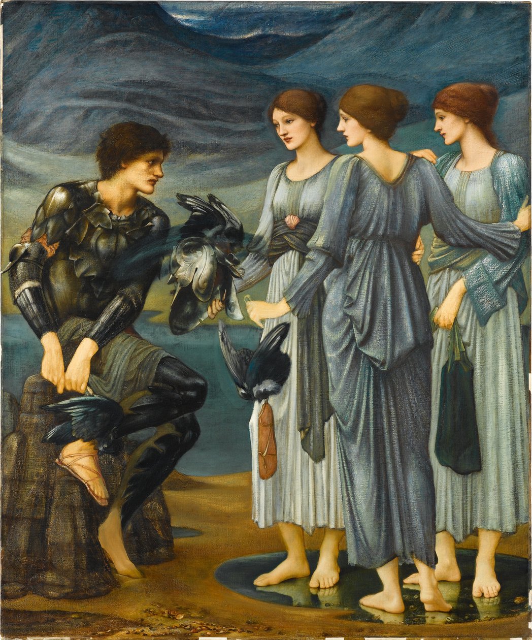 Perseu e as ninfas do mar de Edward Burne-Jones