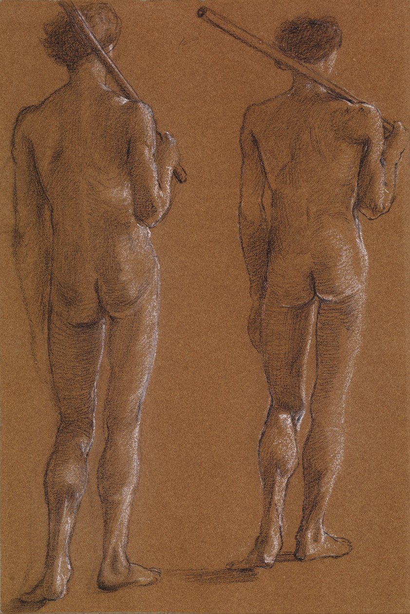 Série St George - Nu Masculino - Estudos de Dois Soldados para &39;A Princesa Levou ao Dragão&39; de Edward Burne-Jones