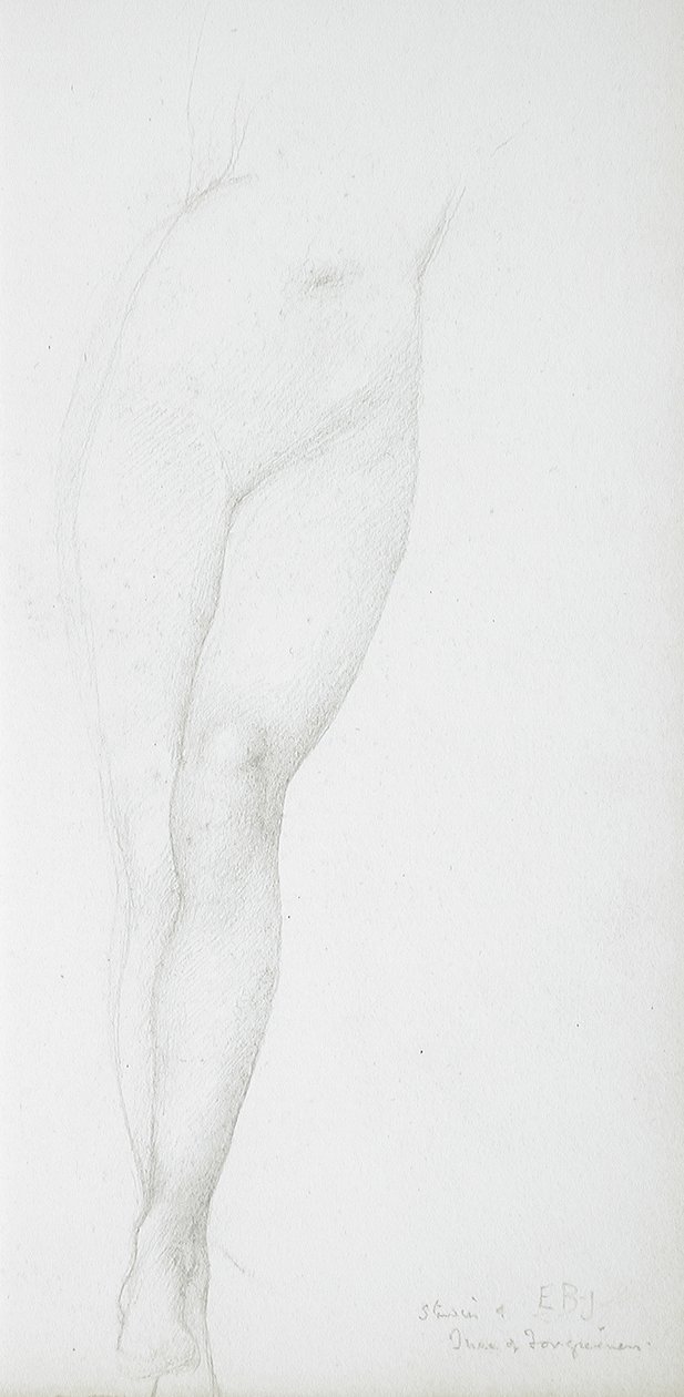 Estudo das pernas femininas de Edward Burne-Jones