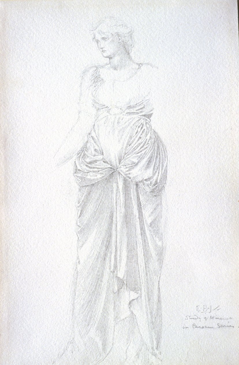 Estudo de Minerva de Edward Burne-Jones