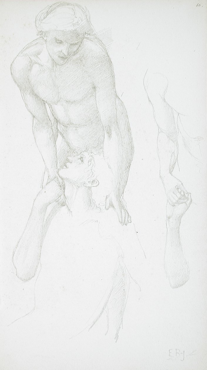 Dois nus masculinos de Edward Burne-Jones