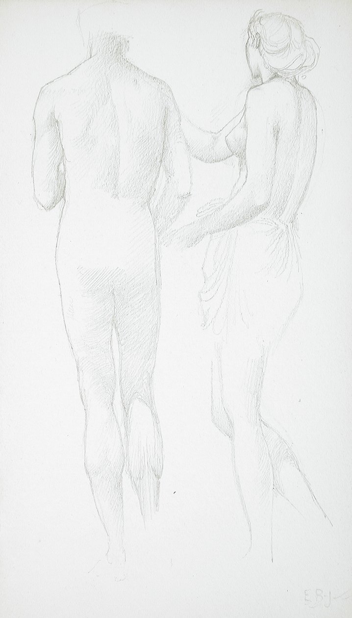 Dois nus vistos de costas de Edward Burne-Jones