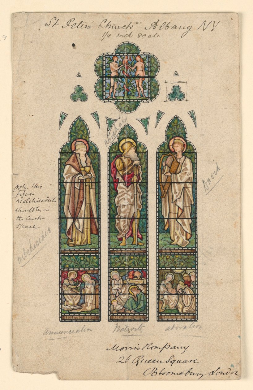 Desenho, Igreja de São Pedro, Alb, ca. 1870 de Edward Burne Jones