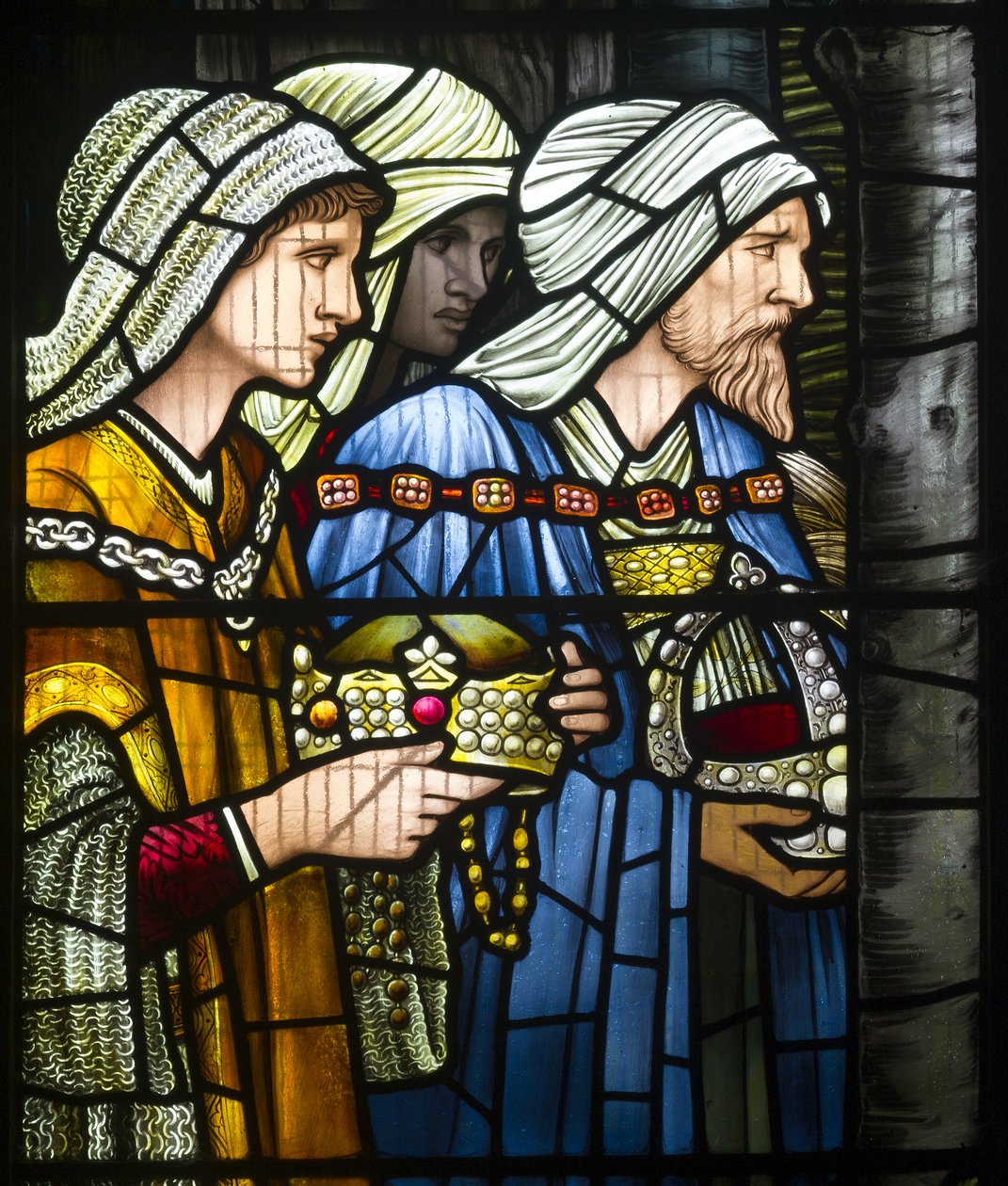 Harwarden, St Deiniol, Morris & Co., Edward Burne-Jones, Os Reis Magos, A Natividade, 1898 de Edward Burne Jones