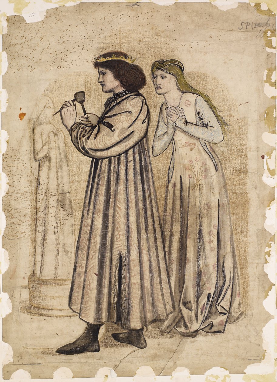 A lua de mel do rei René - Escultura de Edward Burne Jones