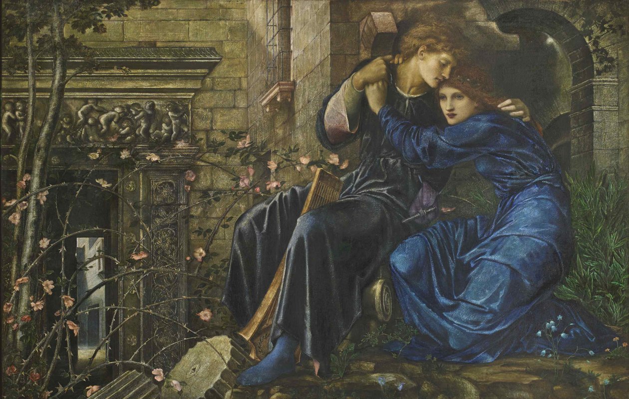 Amor entre as ruínas, 1870-1873. de Edward Burne Jones