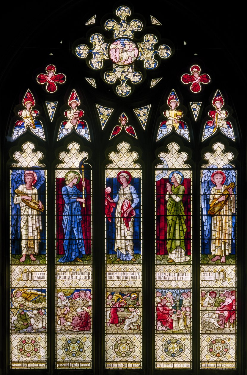 Faculdade de Oxford Harris Manchester, Morris & Co., Edward Burne-Jones, West Wisndow, 1896 de Edward Burne Jones