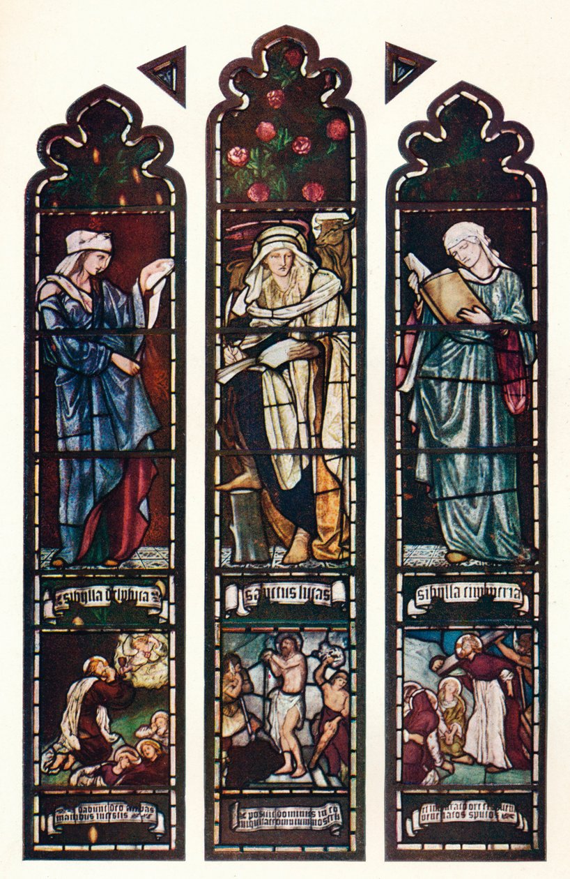 Janela de Sibyl, capela da faculdade de Jesus, Cambridge, c1872 de Edward Burne Jones