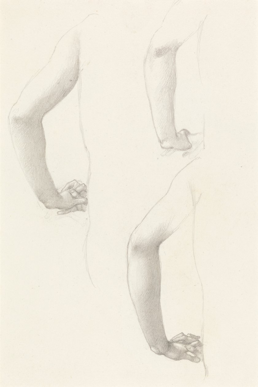 Estudos de um Braço e Mãos de Edward Burne Jones