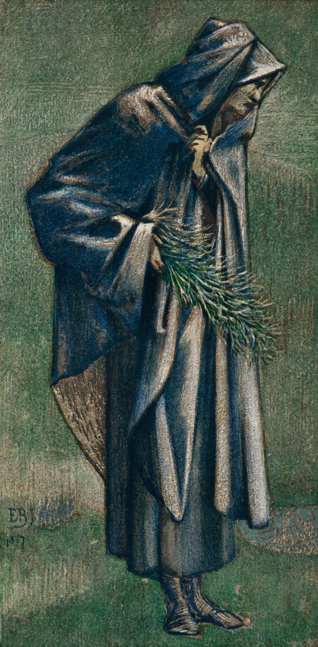 Estudo para São José, gravado, A Estrela de Belém, 1887. de Edward Burne Jones