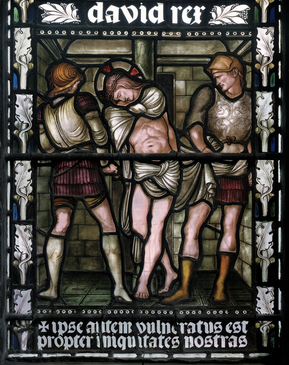 A Flagelação, 1876 (vitral) de Edward Burne Jones