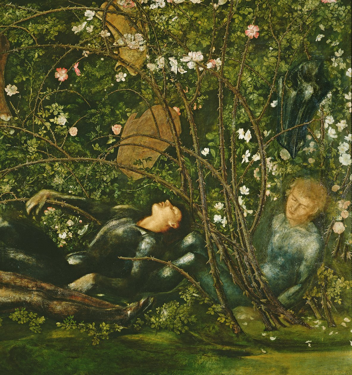 Os Cavaleiros e o Briar Rose, 1869 (detalhe de 198347) de Edward Burne Jones