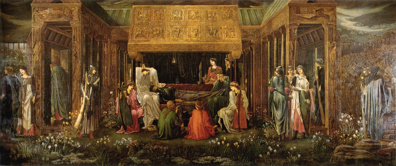 O último sono de Artur em Avalon de Edward Burne Jones