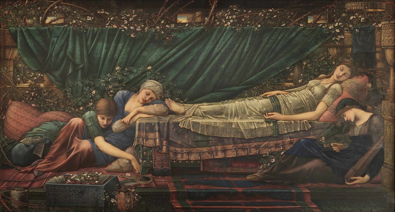A lenda de Briar Rose: A Bela Adormecida, 1885-1890. de Edward Burne Jones