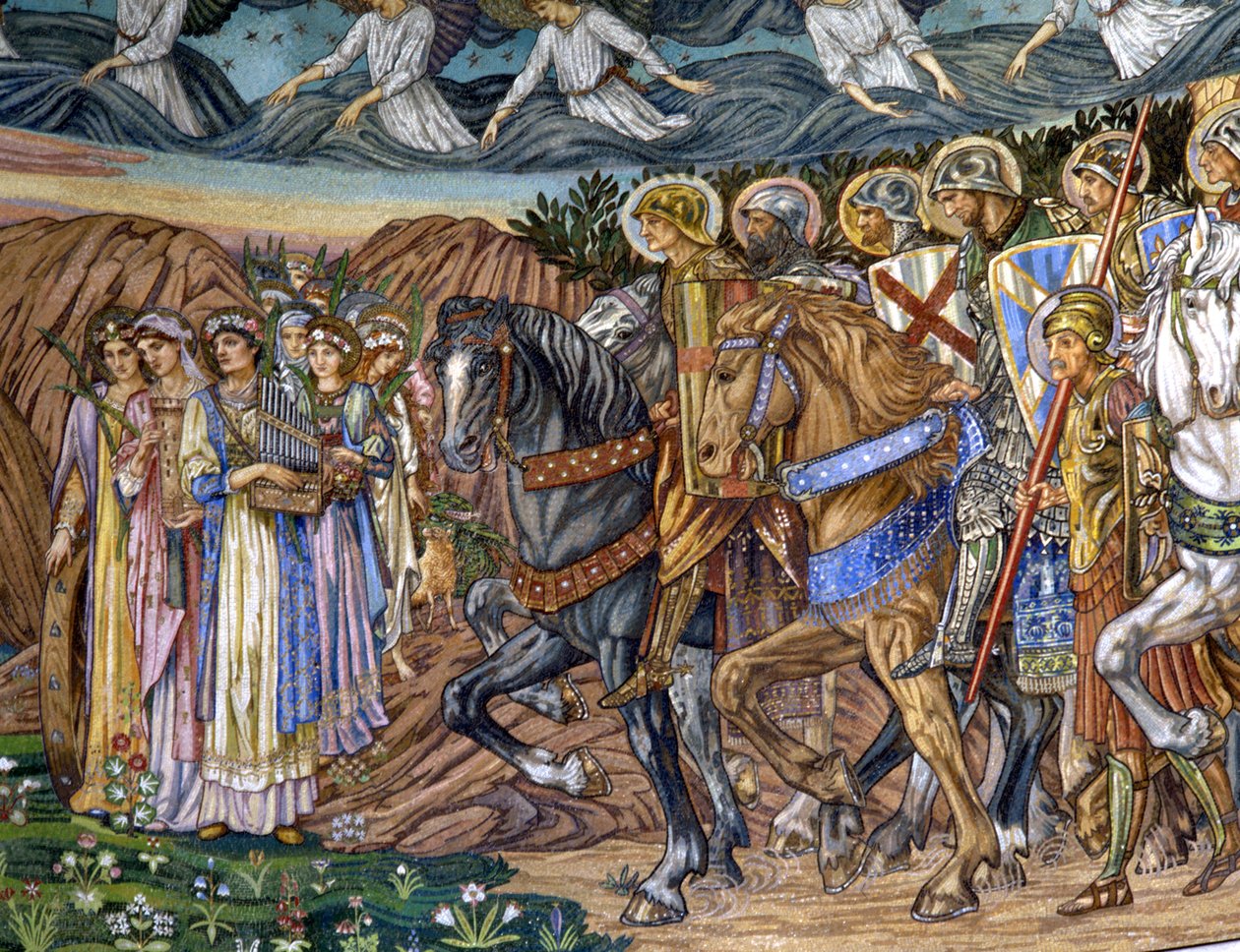 A Virgem e os Santos Mártires, de 1880 a 90 (mosaico) de Edward Burne Jones