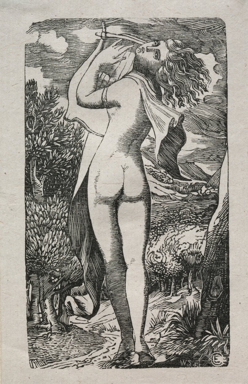 Bacchante ou O Jogador na Lira, 1829. de Edward Calvert