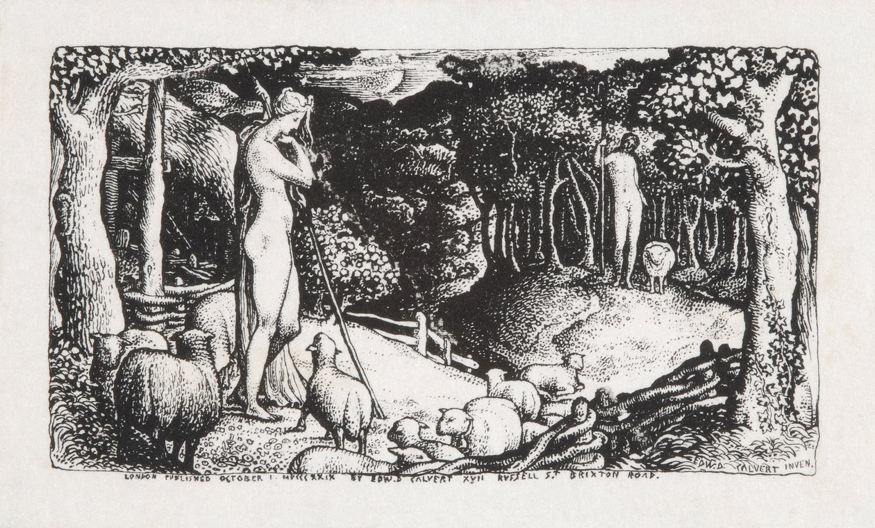 Vida pastoral ideal, 1829 de Edward Calvert