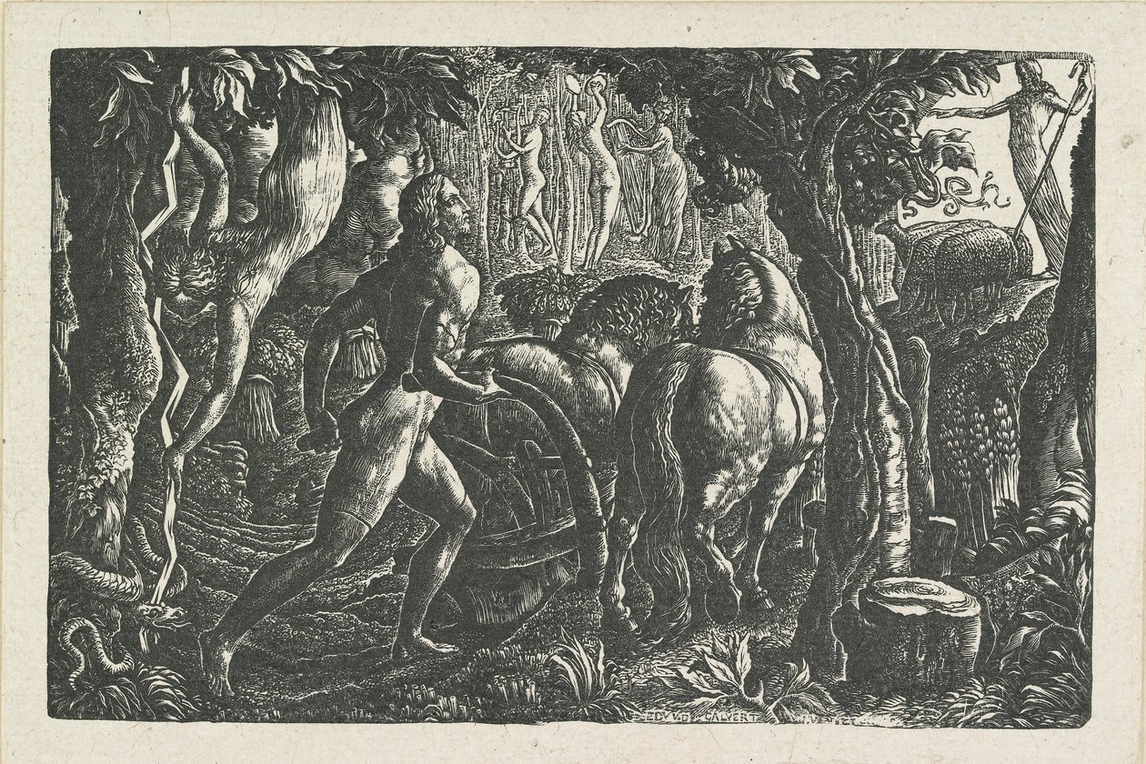 O Ploughman: Christian Ploughing the last furrow of life, 1827 de Edward Calvert
