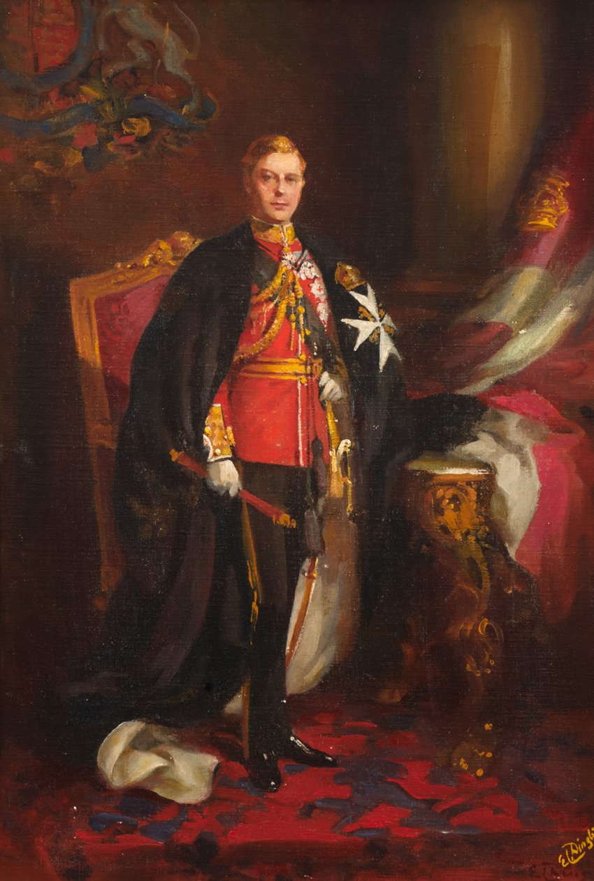 HRH Rei Edward VIII, c.1936 (óleo a bordo) de Edward Caruana Dingli