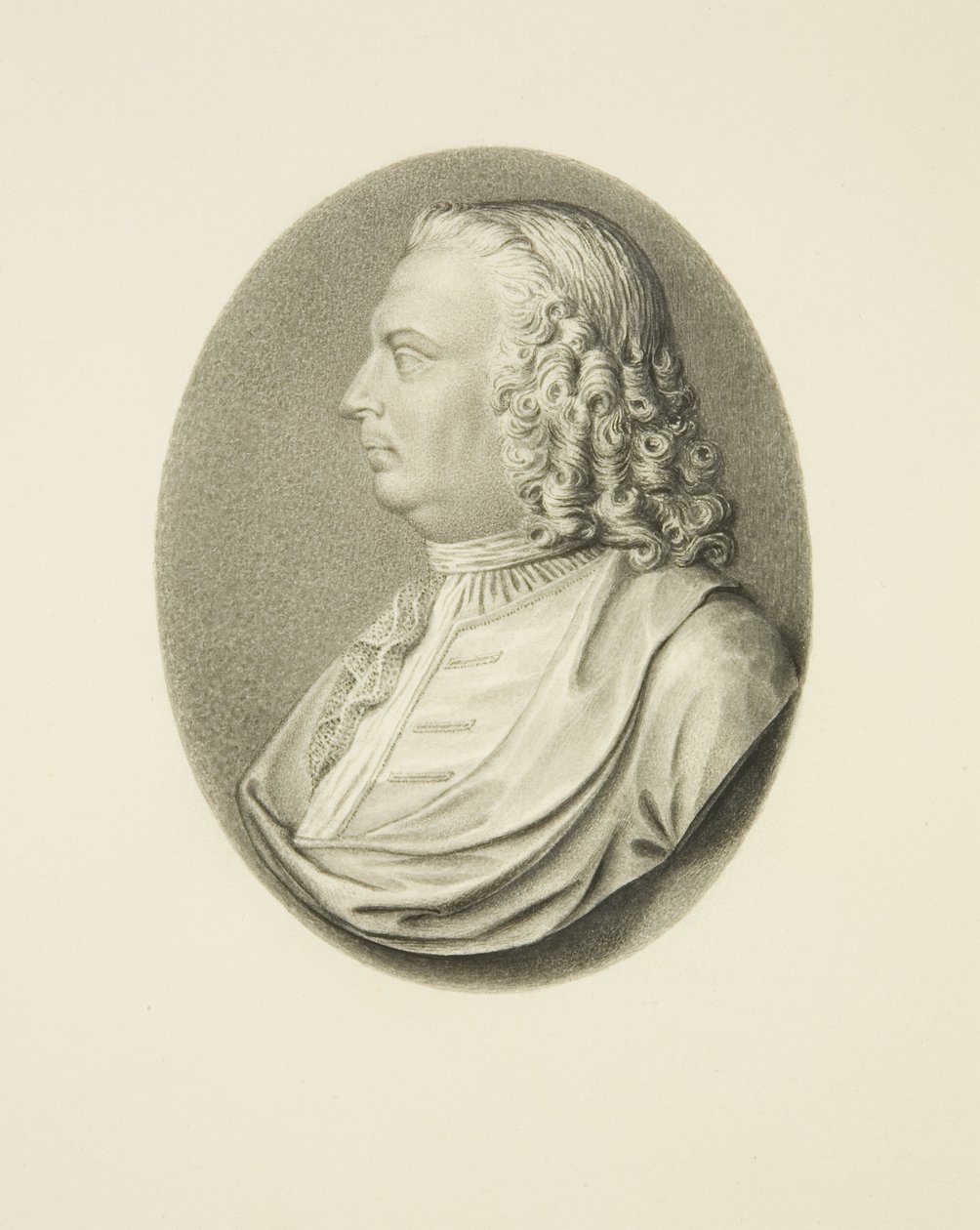 Cópia do Medalhão de Marfim do Dr. Samuel Pye (lápis e aguarela sobre papel) de Edward Cashin