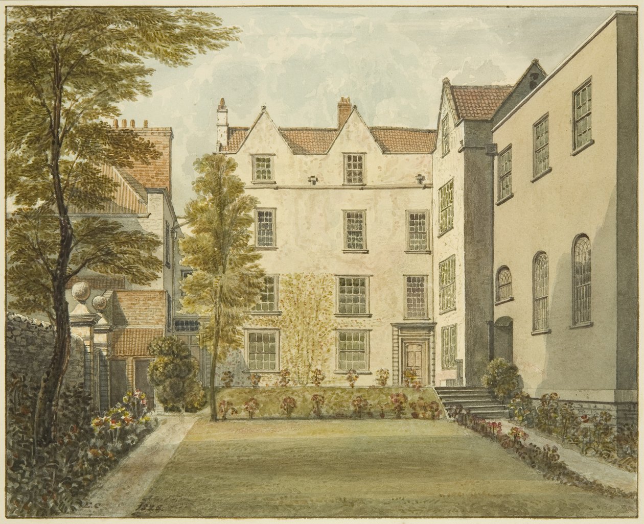 Frente de Jardim da Penitenciária, Magdalen Lane (lápis e aguarela sobre papel) de Edward Cashin